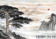 國畫(huà)名作 黃山迎客松 高清大圖下載